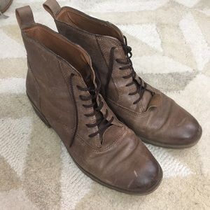 Lucky brand sweet Giorgia brown lace up boots